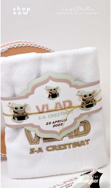 Trusou botez baieti personalizat cu Baby Yoda 4